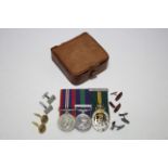 A WWII & Territorial trio: War Medal, General Service Medal 1918-62 with clasp “Palestine 1945-