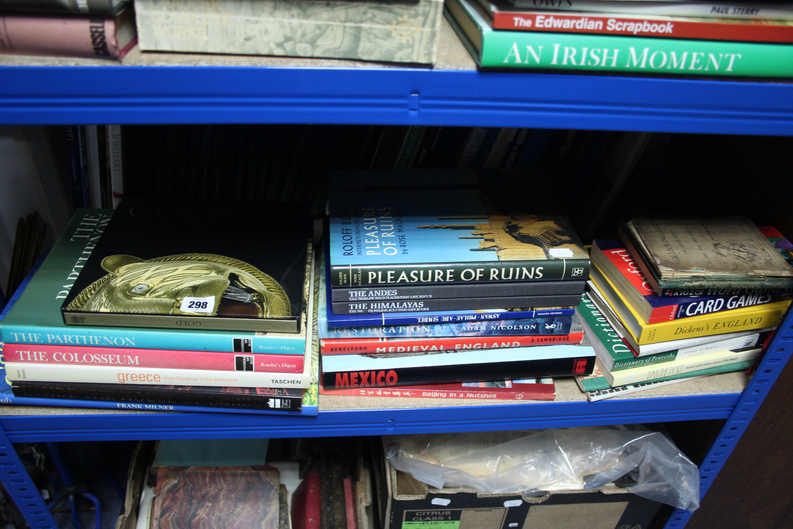 Various leather-bound volumes; together with various other books & novels & vintage newspapers. - Image 3 of 3