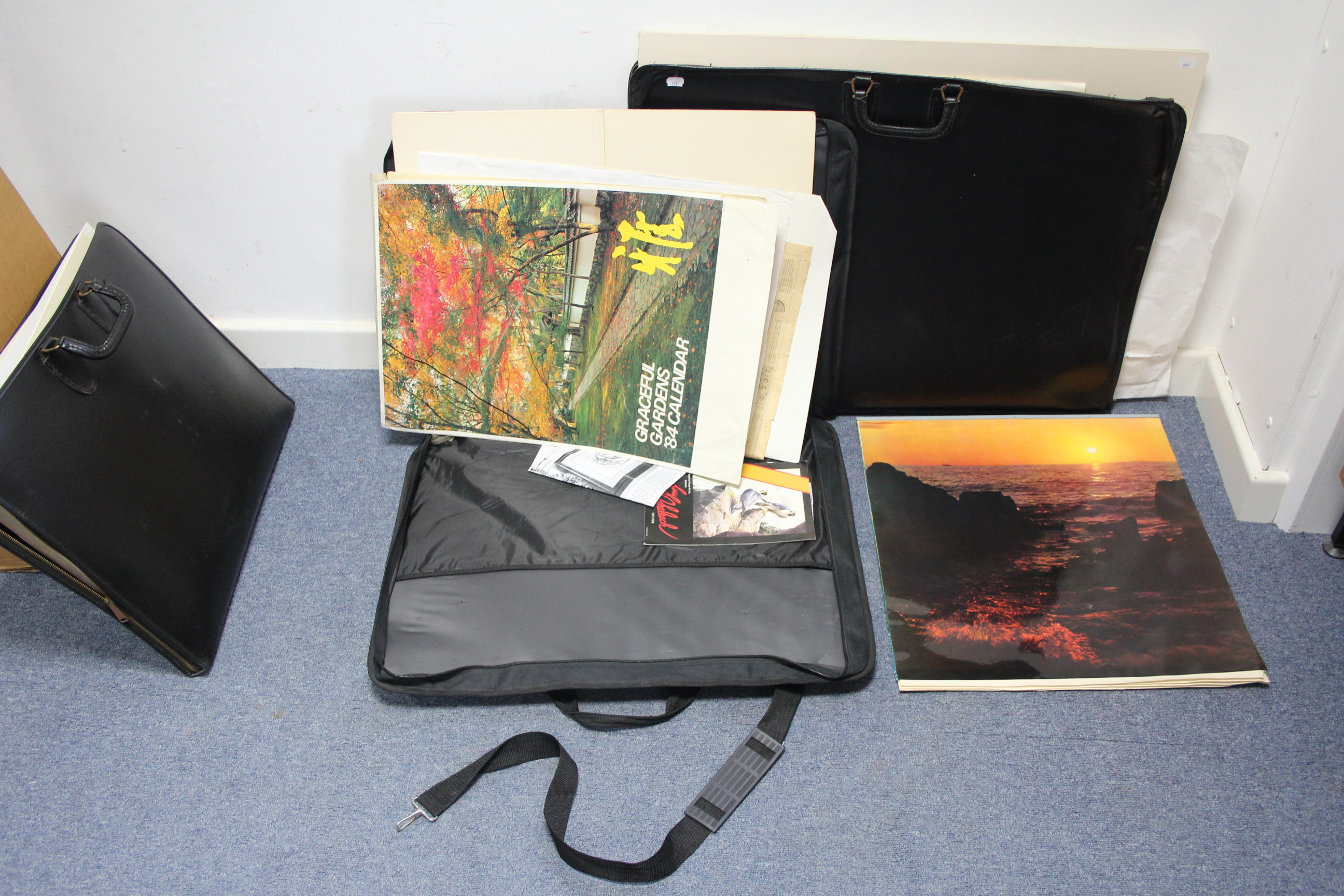 A collection of assorted prints & picture mounts contained in three folios; together with various - Image 2 of 3