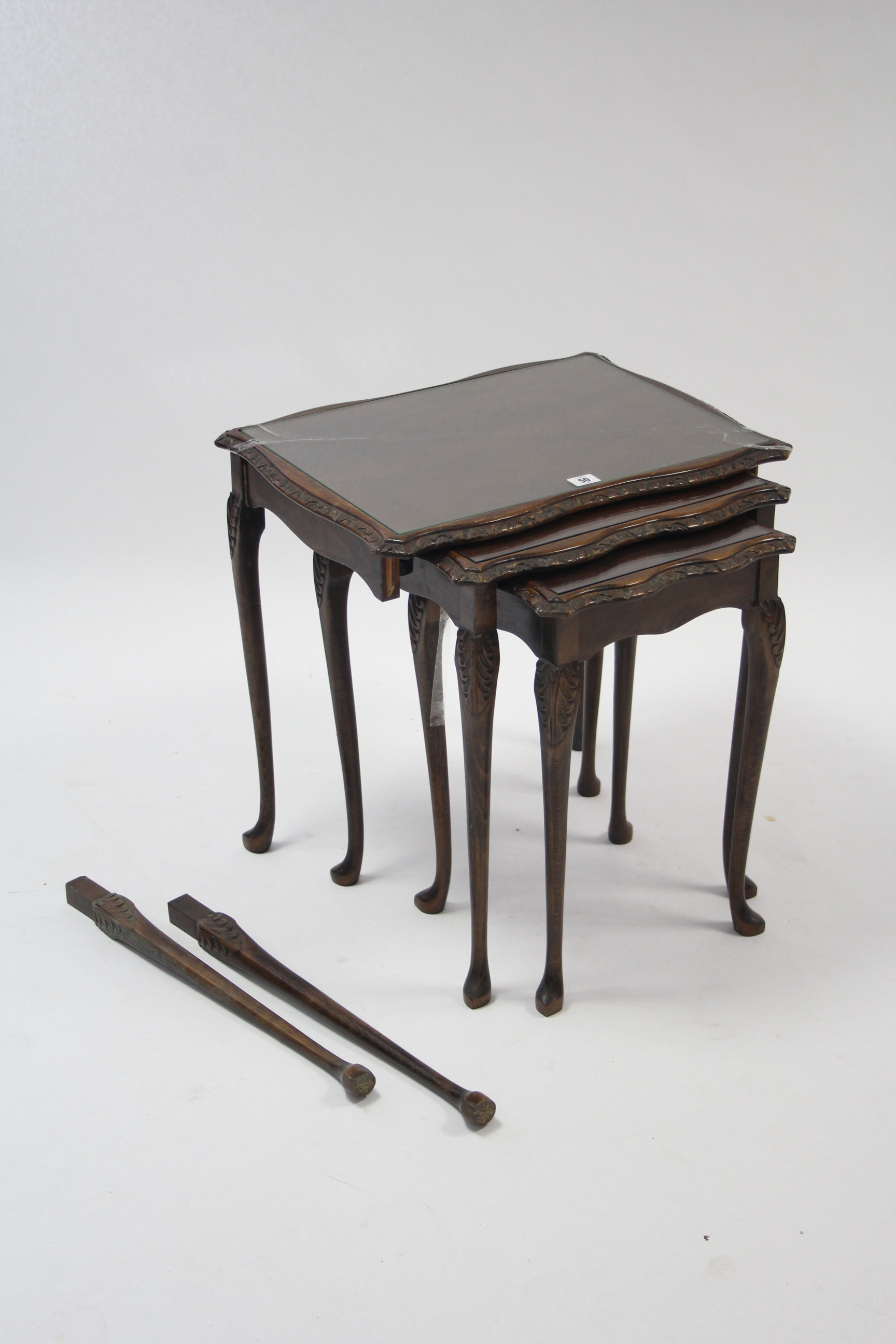 An Edwardian mahogany reading table with adjustable stand to centre, & on square tapered legs, 37” - Image 2 of 2