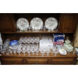 Various items of decorative china, pottery & glassware, part w.a.f.