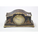 A mid-20th century mantel timepiece, the dial signed “Mappin & Webb, London”, & in Chinoiserie-style