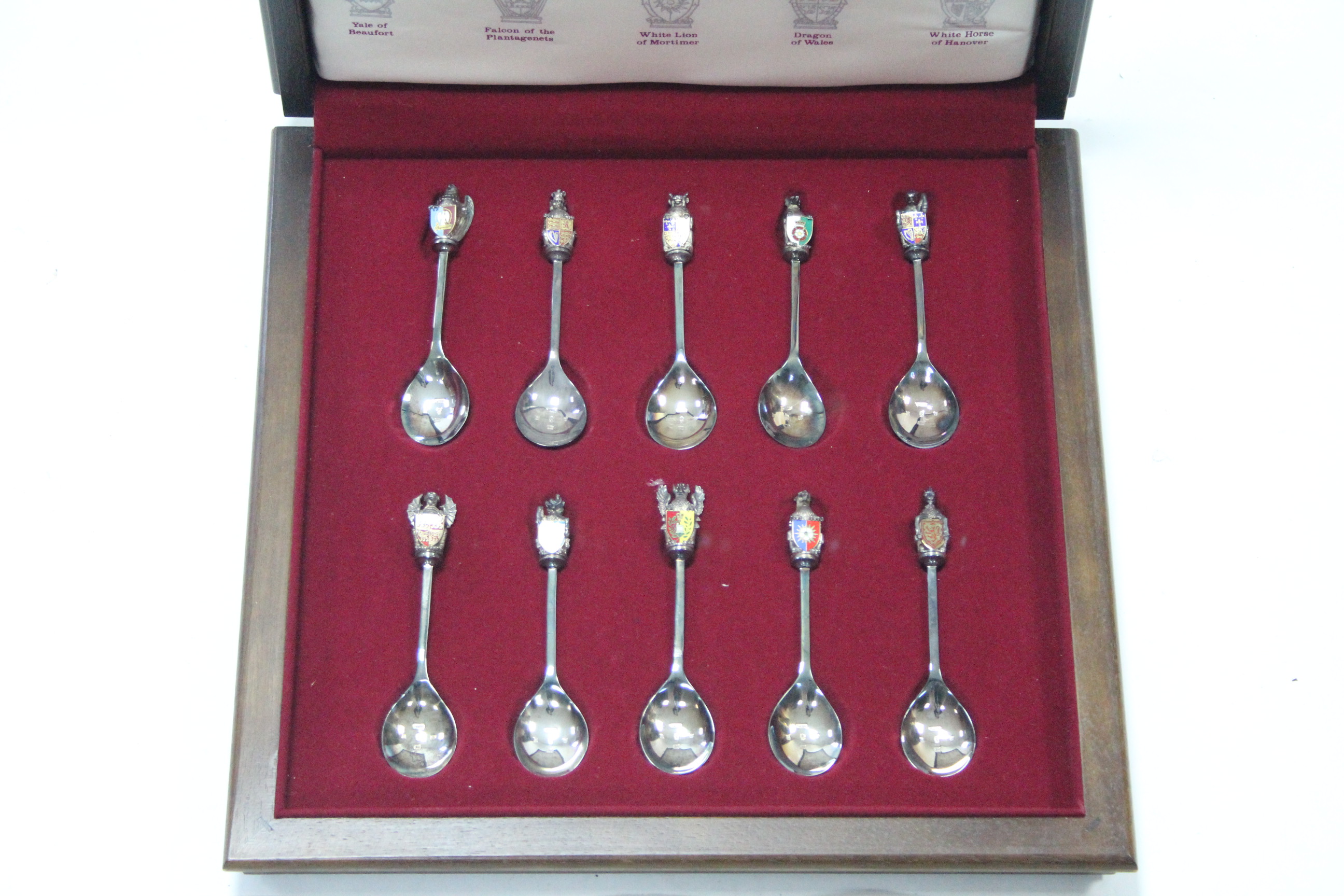 A set of ten Limited Edition silver spoons from “The Queen’s Beasts Commemorative Spoons” series, - Image 3 of 3