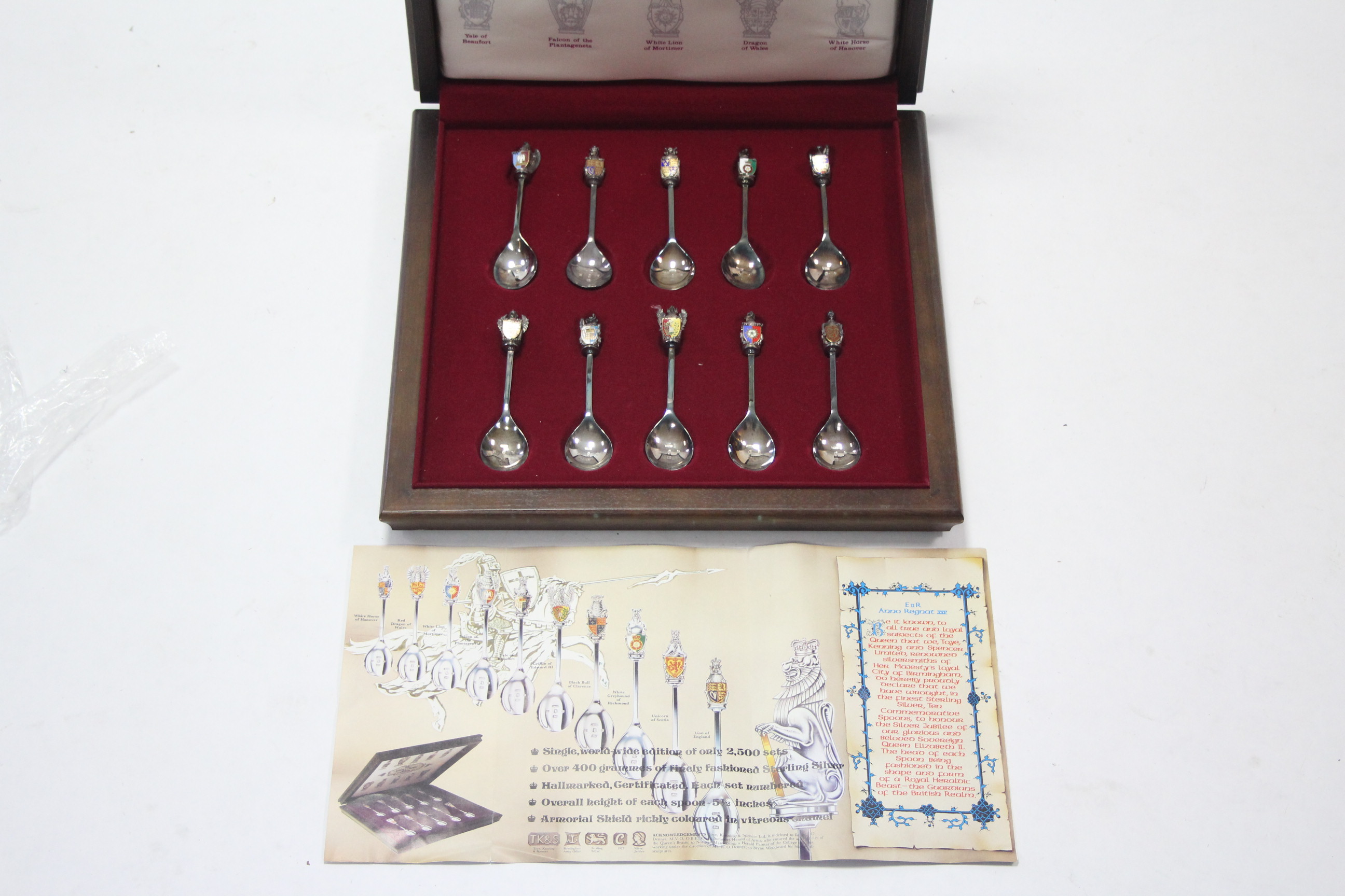 A set of ten Limited Edition silver spoons from “The Queen’s Beasts Commemorative Spoons” series, - Image 2 of 3