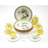 A set of six Copeland Spodes “Spring” pattern 10½” diam bowls; together with various other items