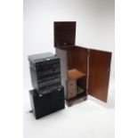 A Pioneer stacking hi-fi system with remote control, & in mahogany case, w.o.