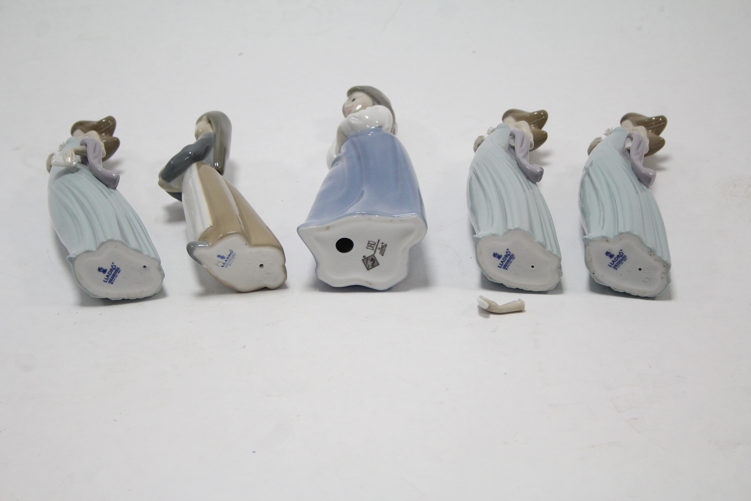 Five Lladro porcelain female figures, one w.a.f. - Image 2 of 2