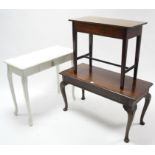 Three rectangular occasional tables