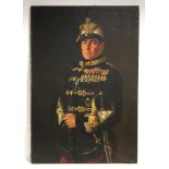 MEDGYOSIS (?). A Prussian officer in full dress uniform, three-quarter length. Signed & dated