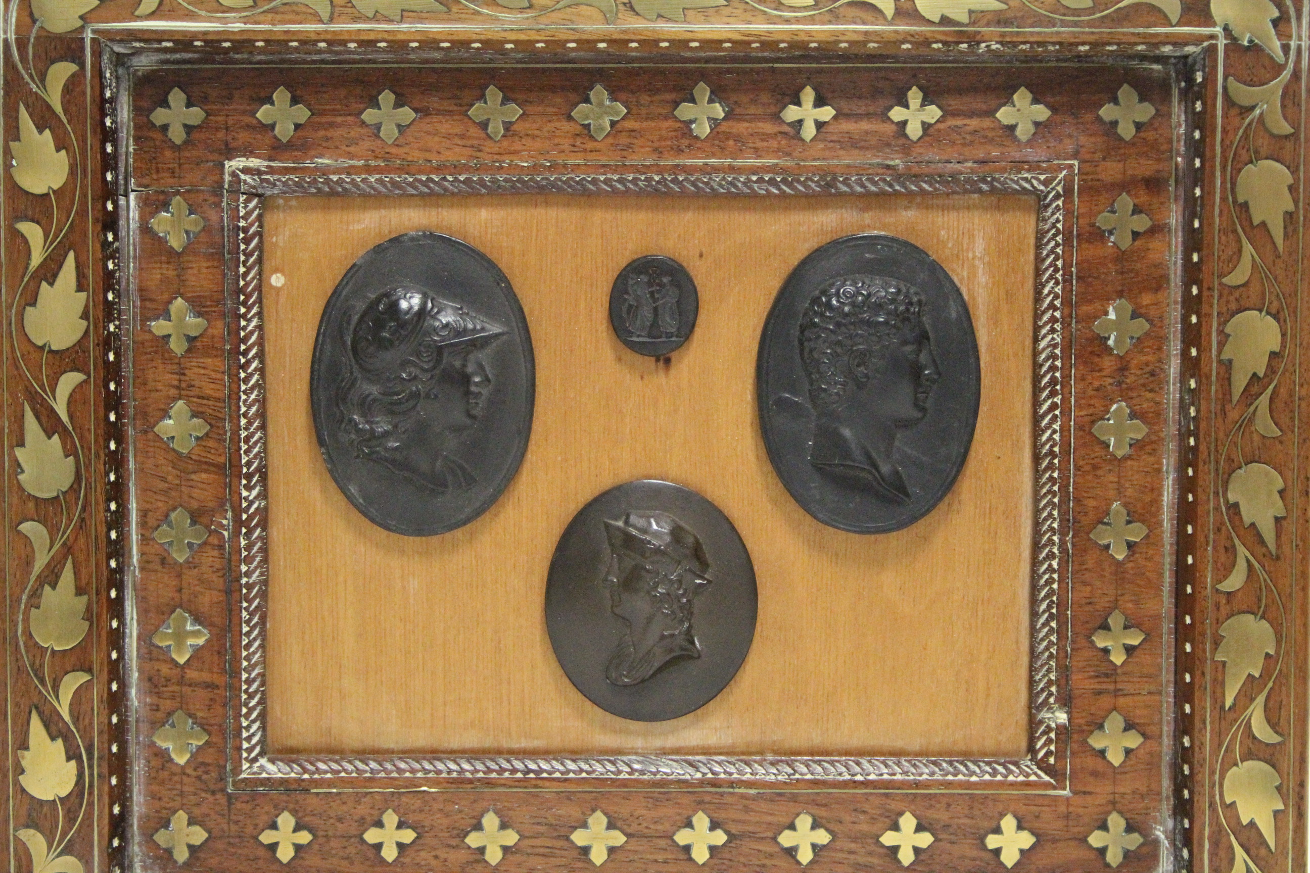 A group of seven late 18th/early 19th century black basalt oval male portrait medallions & one ditto - Image 3 of 7