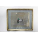 RICKMAN, Philip. (1891-1982). A mallard drake on the water. Signed & dated 1976 (?); watercolour: 7"