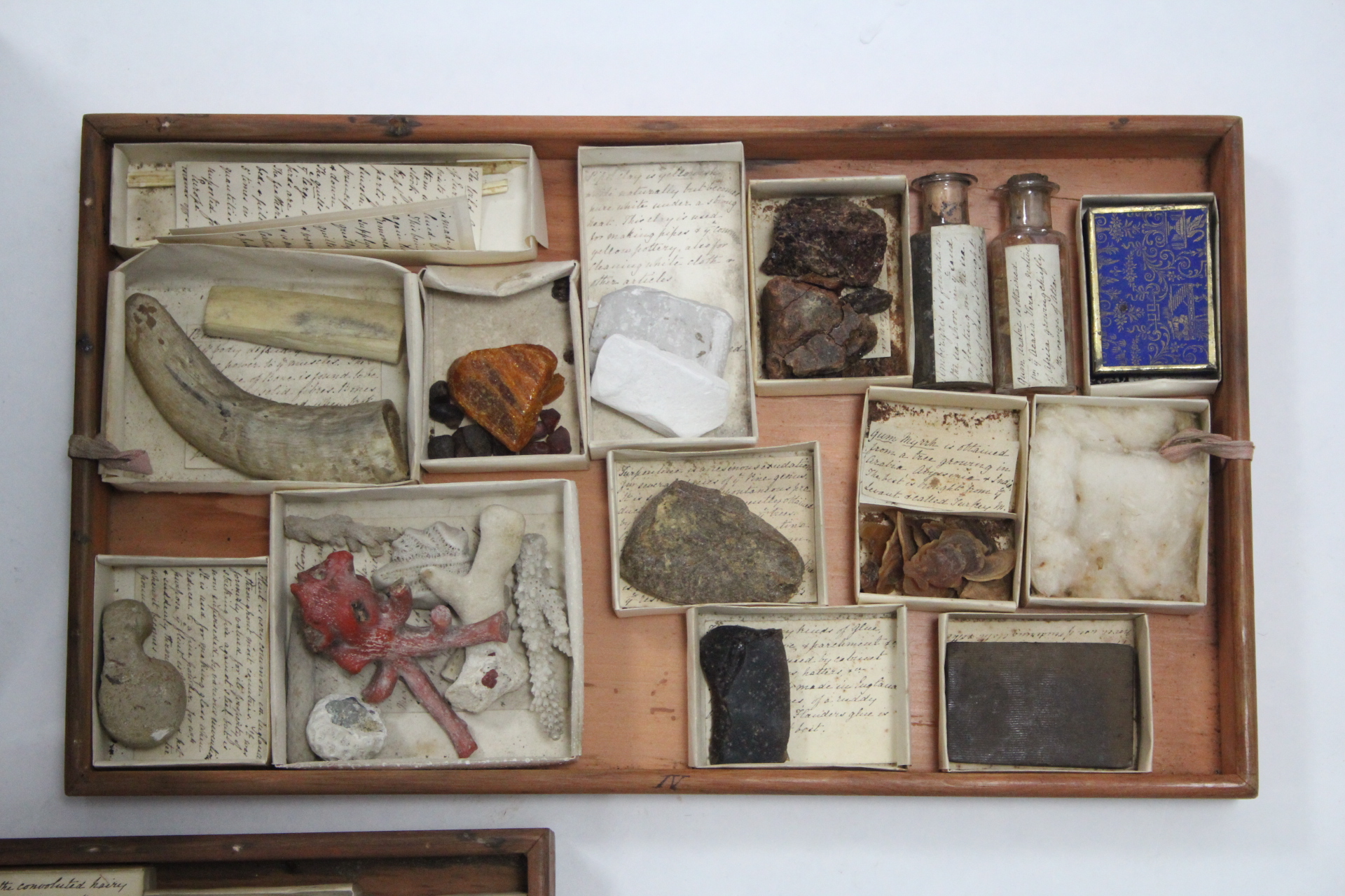 A MID-19th century MAHOGANY COLLECTOR'S CHEST fitted removable trays containing specimens of - Image 7 of 9