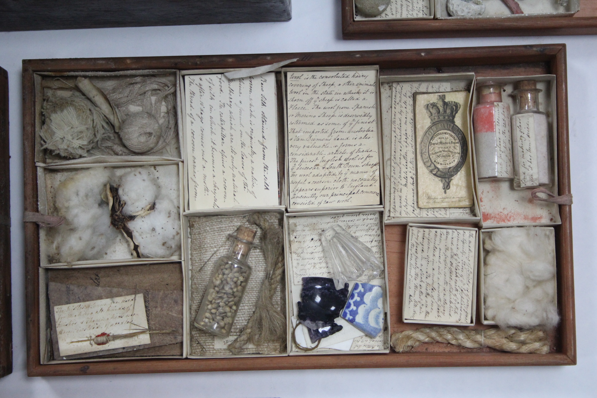 A MID-19th century MAHOGANY COLLECTOR'S CHEST fitted removable trays containing specimens of - Image 6 of 9