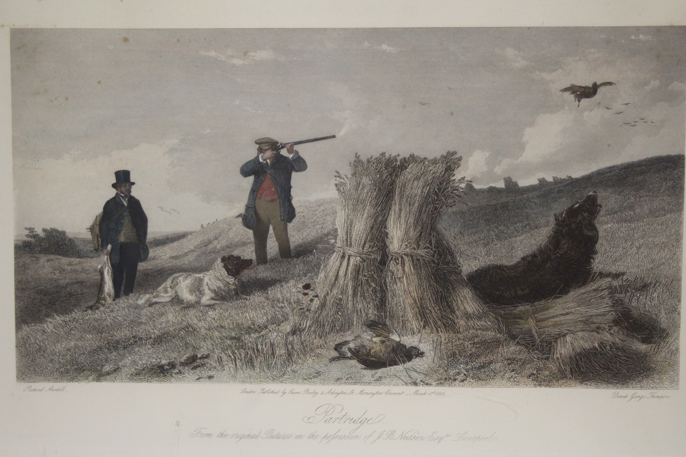 W. J. DAVEY, after RICHARD ANSDELL, Six coloured sporting engravings, with titles: Grouse; Black - Image 3 of 7