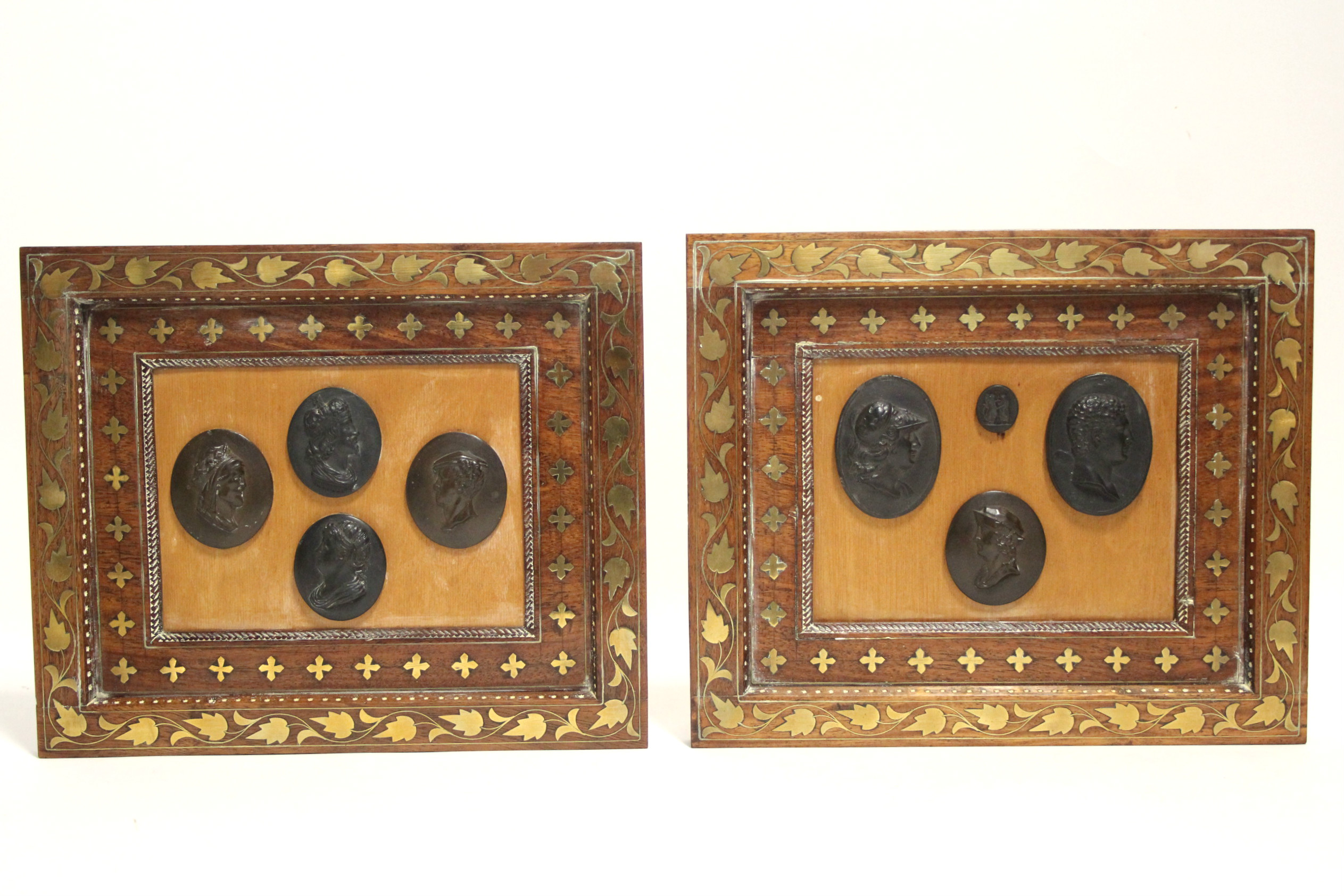 A group of seven late 18th/early 19th century black basalt oval male portrait medallions & one ditto - Image 2 of 7