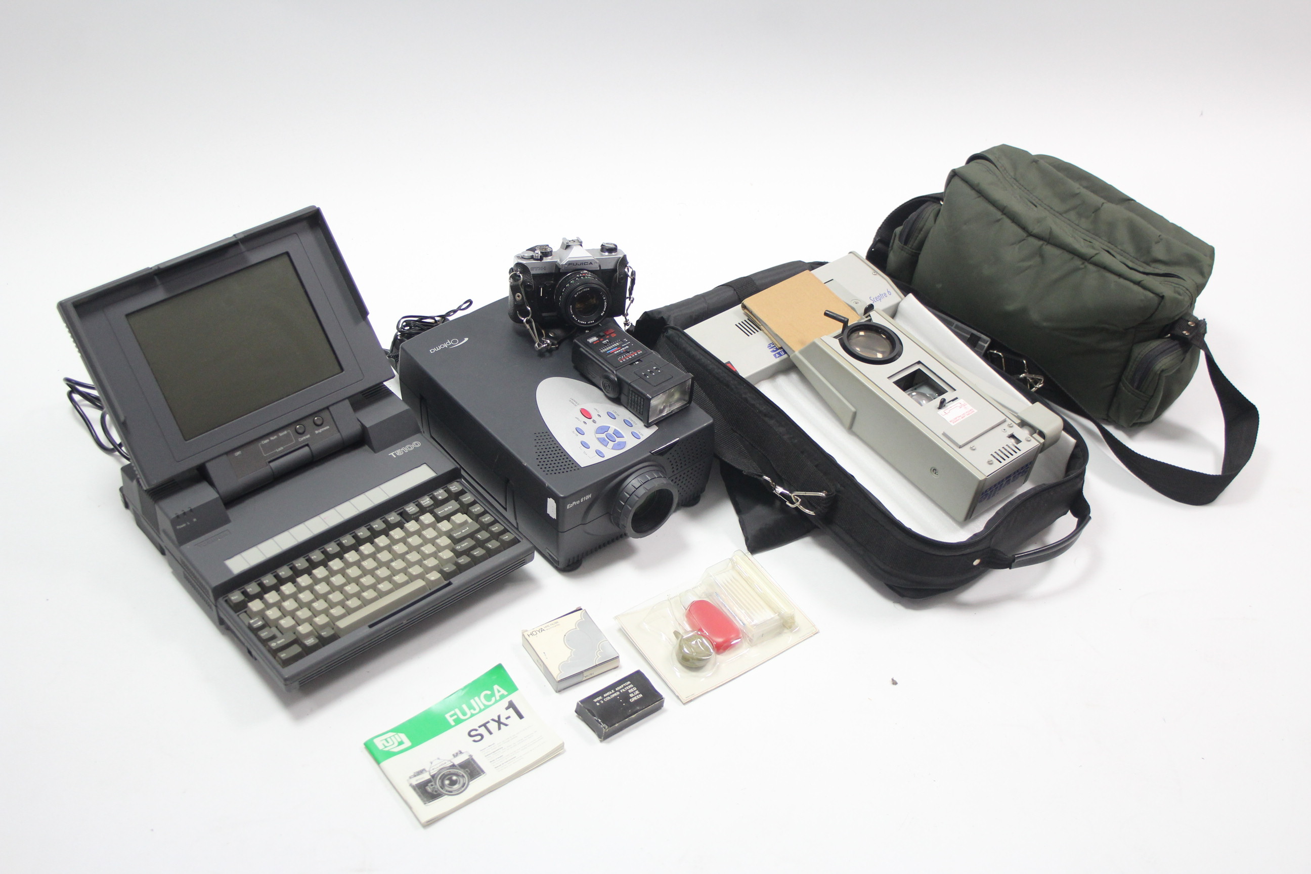 A Fujica “STX-1” 50mm camera with various accessories; a Toshiba “T5100” laptop computer; a - Image 2 of 2