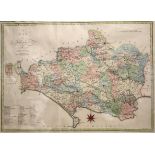 CARY, J. A coloured engraved map of Dorsetshire, From The Best Authorities". Published 1805, by John