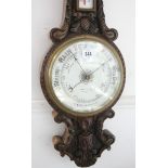 A late Victorian aneroid wall barometer, the white enamelled dial signed “Aitchinson & Co 46