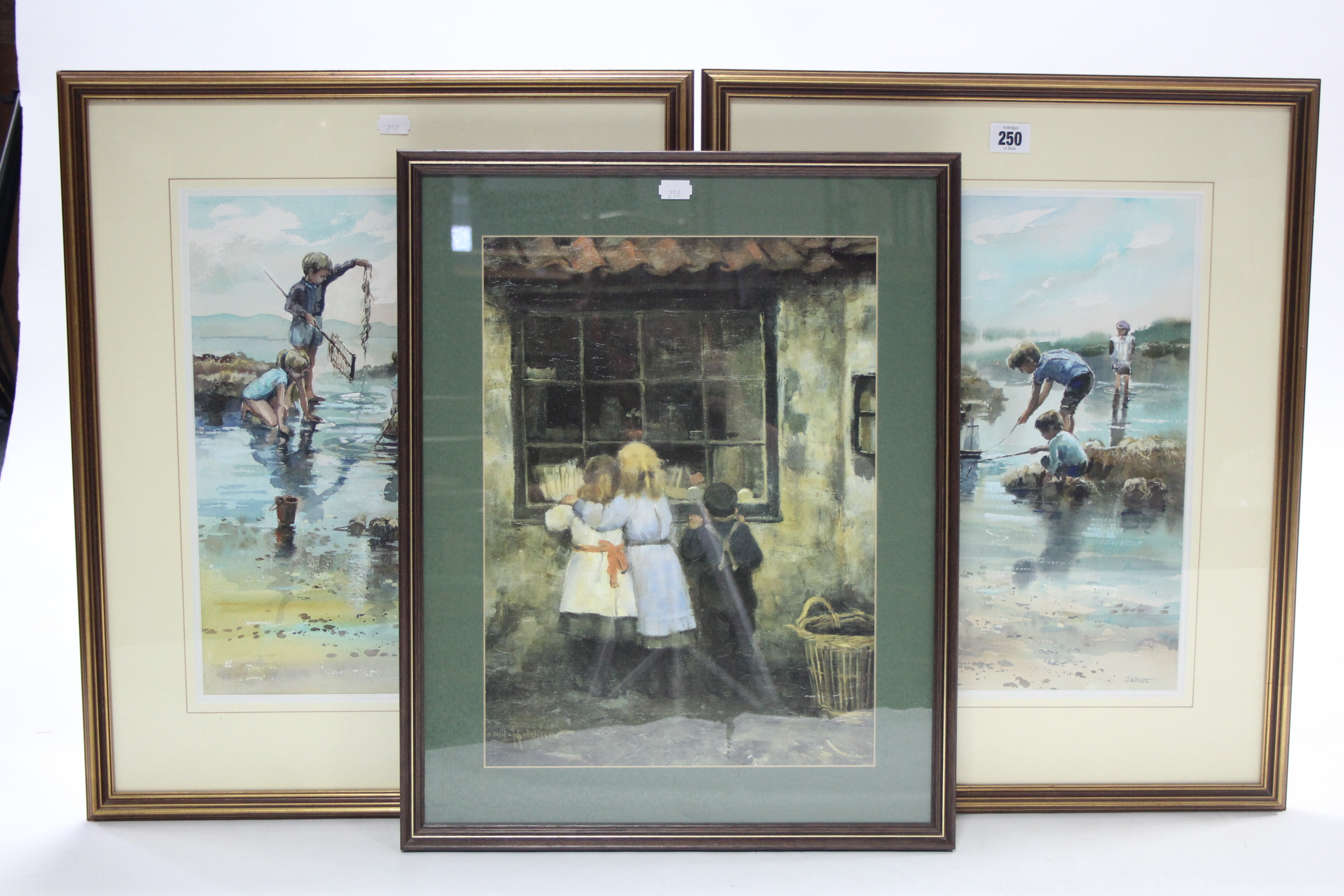 A pair of watercolour paintings by Wendy Jelbert titled: “Sailing The Boat”, & “Seaweed YUK”, both - Image 2 of 2