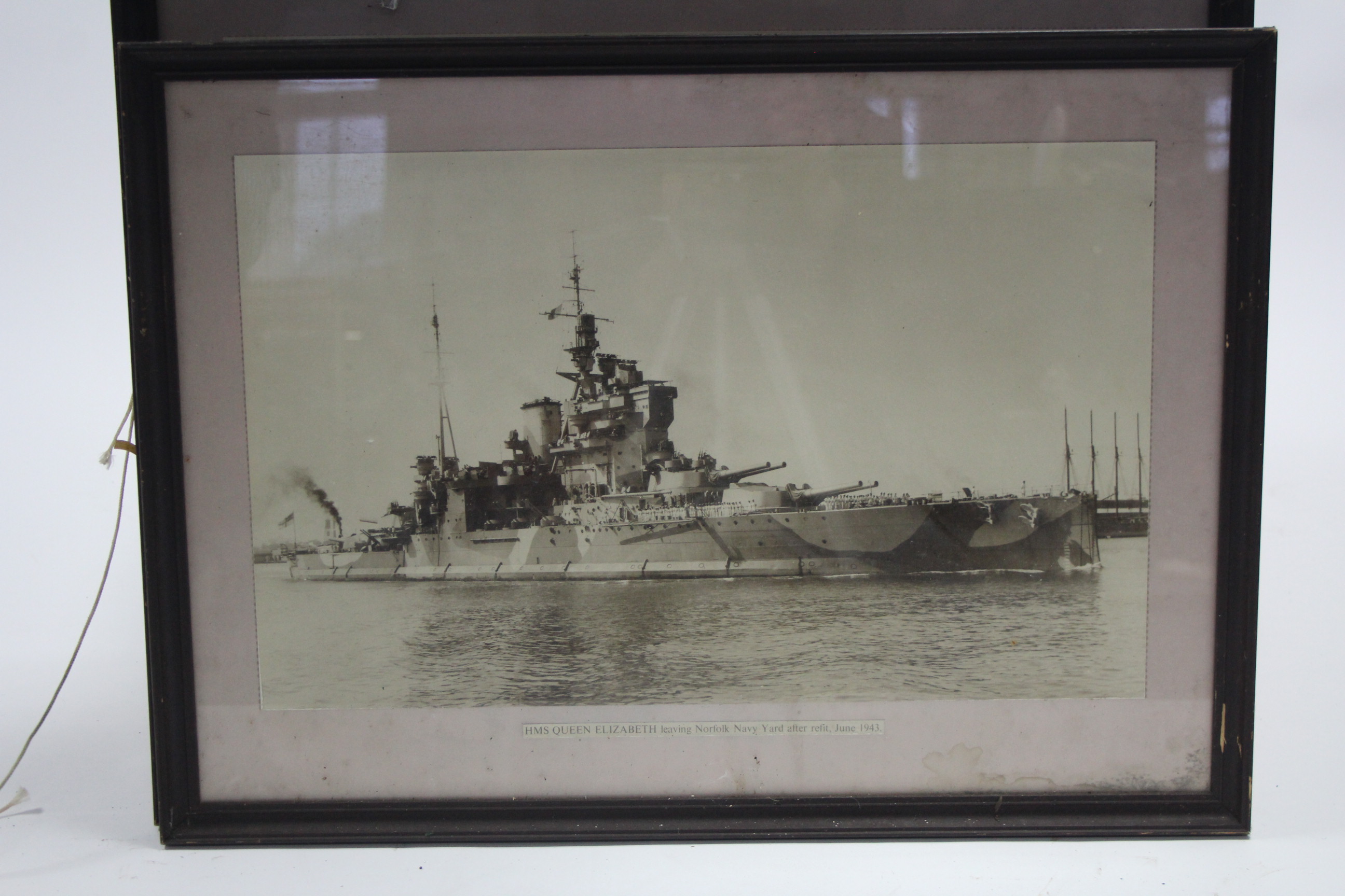 NINE VAIROUS BLACK & WHITE & SEPIA LARGE FORMAT PHOTOGRAPHS OF BRITISH WARSHIPS & SUBMARINES ( - Image 4 of 9