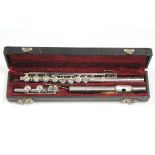A Boosey & Hawkes “Regent” flute, 26¼” long, with case