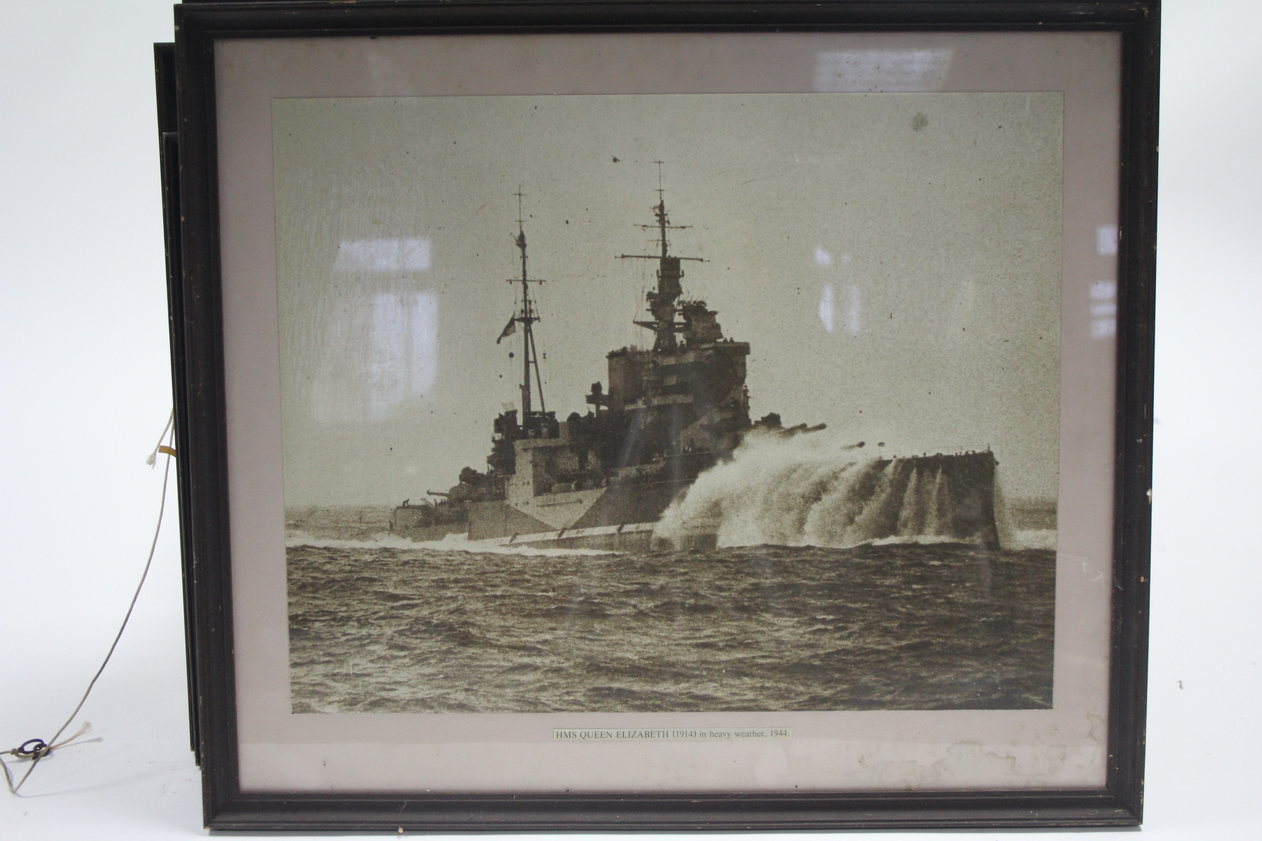 NINE VAIROUS BLACK & WHITE & SEPIA LARGE FORMAT PHOTOGRAPHS OF BRITISH WARSHIPS & SUBMARINES ( - Image 7 of 9