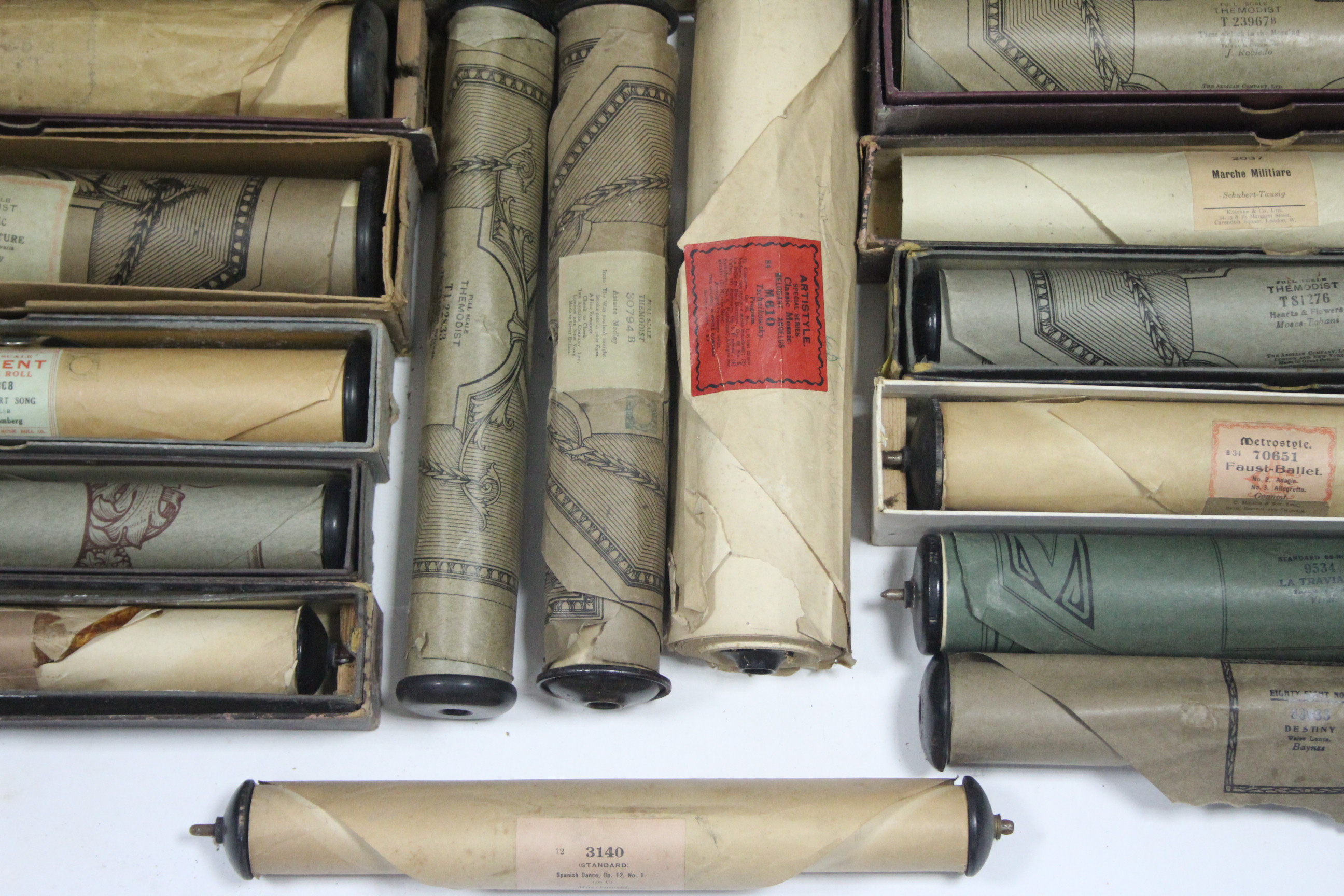 Approximately sixty various pianola rolls, boxed & un-boxed. - Image 3 of 6