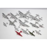 A Dinky Supertoys die-cast scale model of a “Shetland” aeroplane; together with fourteen various