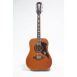An Eko (Italian) “Ranger 12” twelve-string acoustic guitar, with case