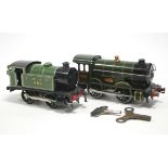 A Hornby series “O” gauge clockwork-operated scale model of an 0-40- steam locomotive (No.