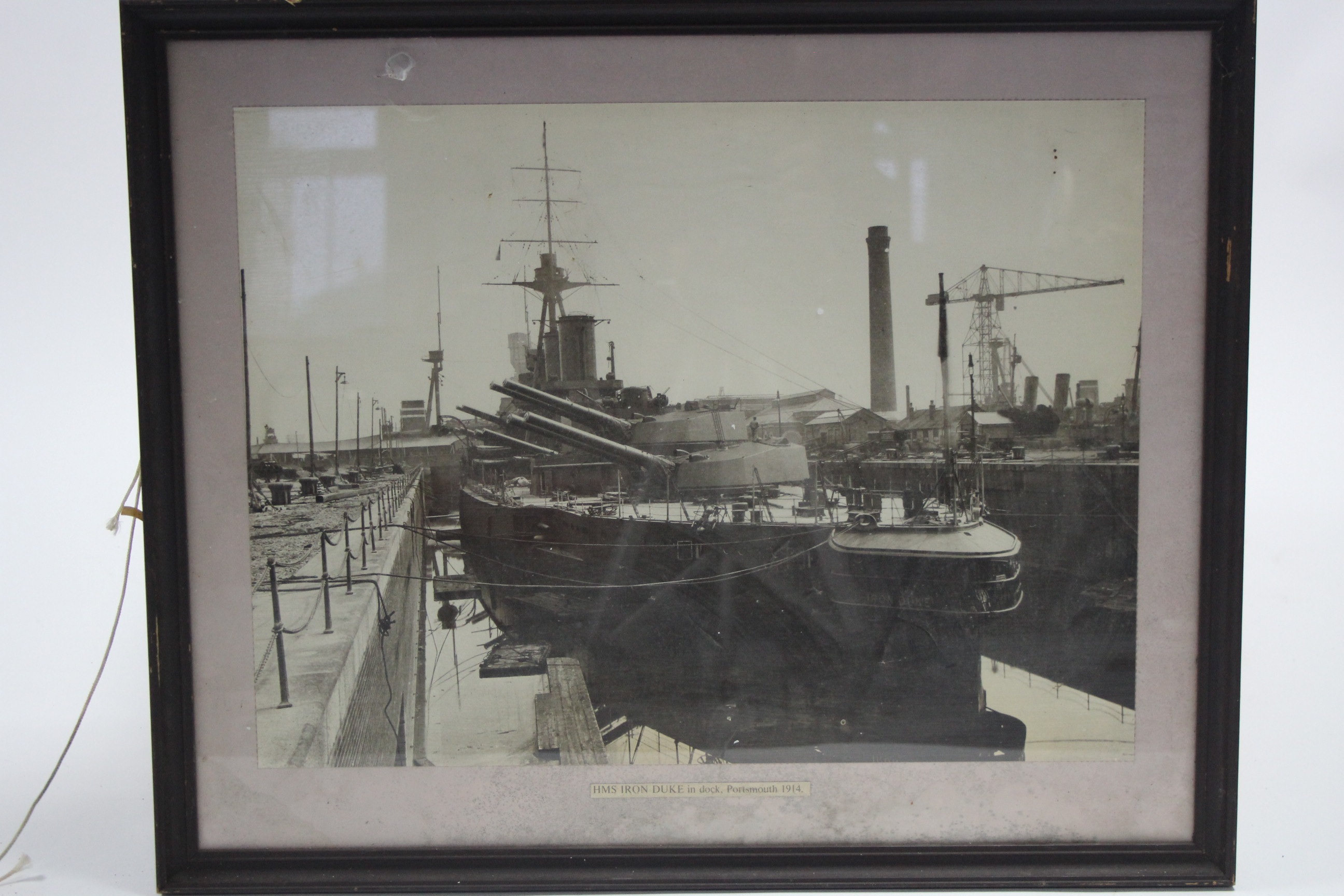 NINE VAIROUS BLACK & WHITE & SEPIA LARGE FORMAT PHOTOGRAPHS OF BRITISH WARSHIPS & SUBMARINES ( - Image 2 of 9