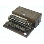 A LATE 19th CENTURY AMERICAN “MERRITT” TYPEWRITER, with case