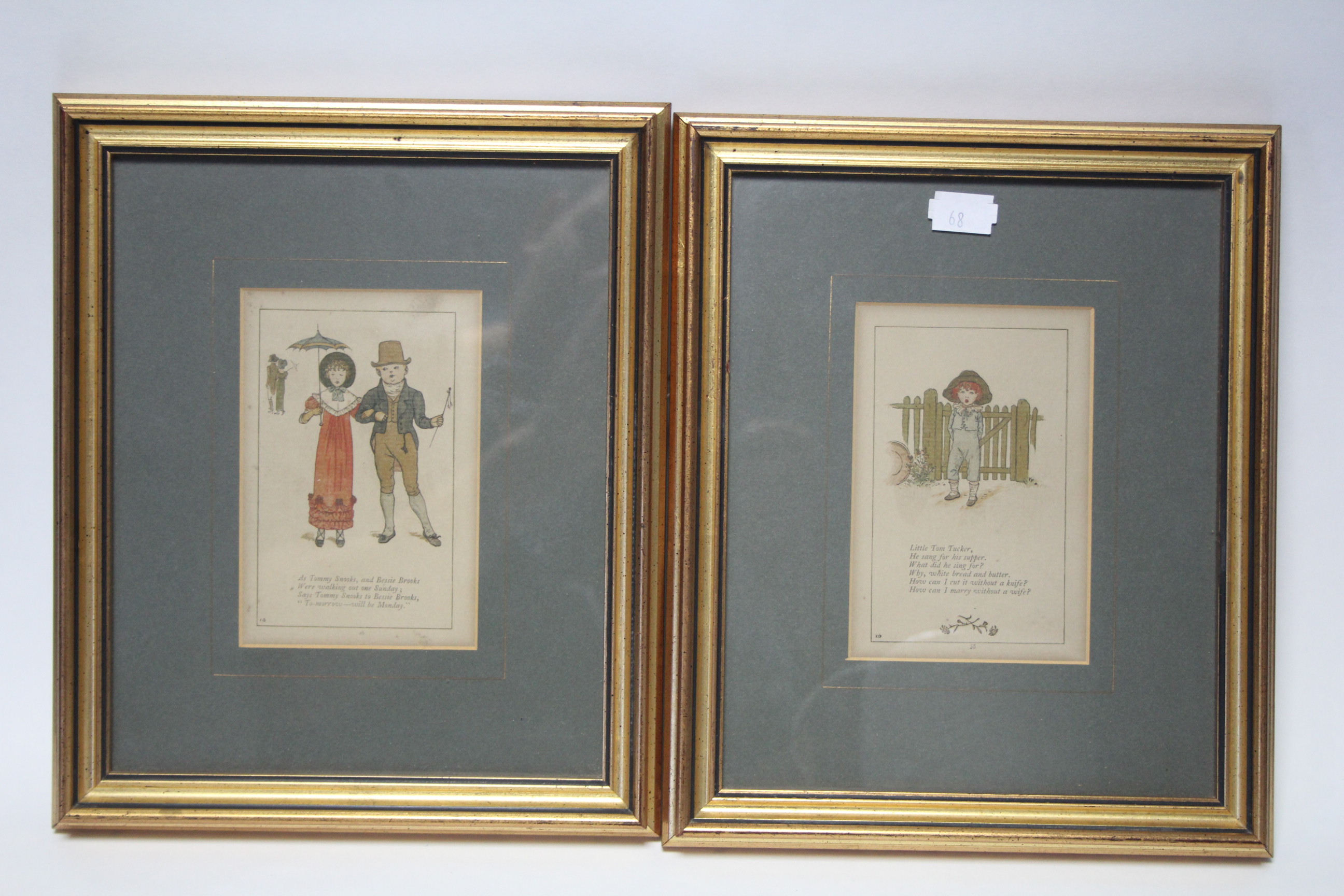 FOUR VINTAGE VOLUMES BY KATE GREENAWAY – “A APPLE PIE”, “MARIGOLD GARDEN” & “UNDER THE WINDOW”, (x - Image 3 of 18