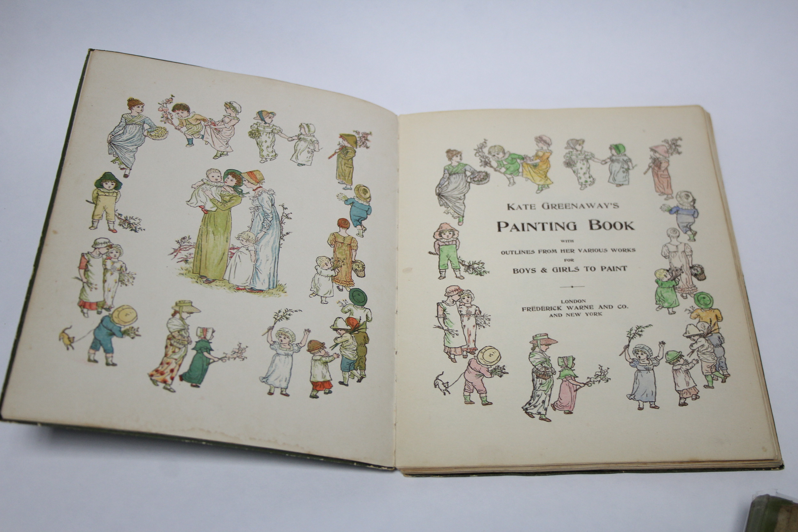 FOUR VINTAGE VOLUMES BY KATE GREENAWAY – “A APPLE PIE”, “MARIGOLD GARDEN” & “UNDER THE WINDOW”, (x - Image 17 of 18