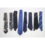 Seven various rugby club ties; & a 1992 Cricket World Cup tie.