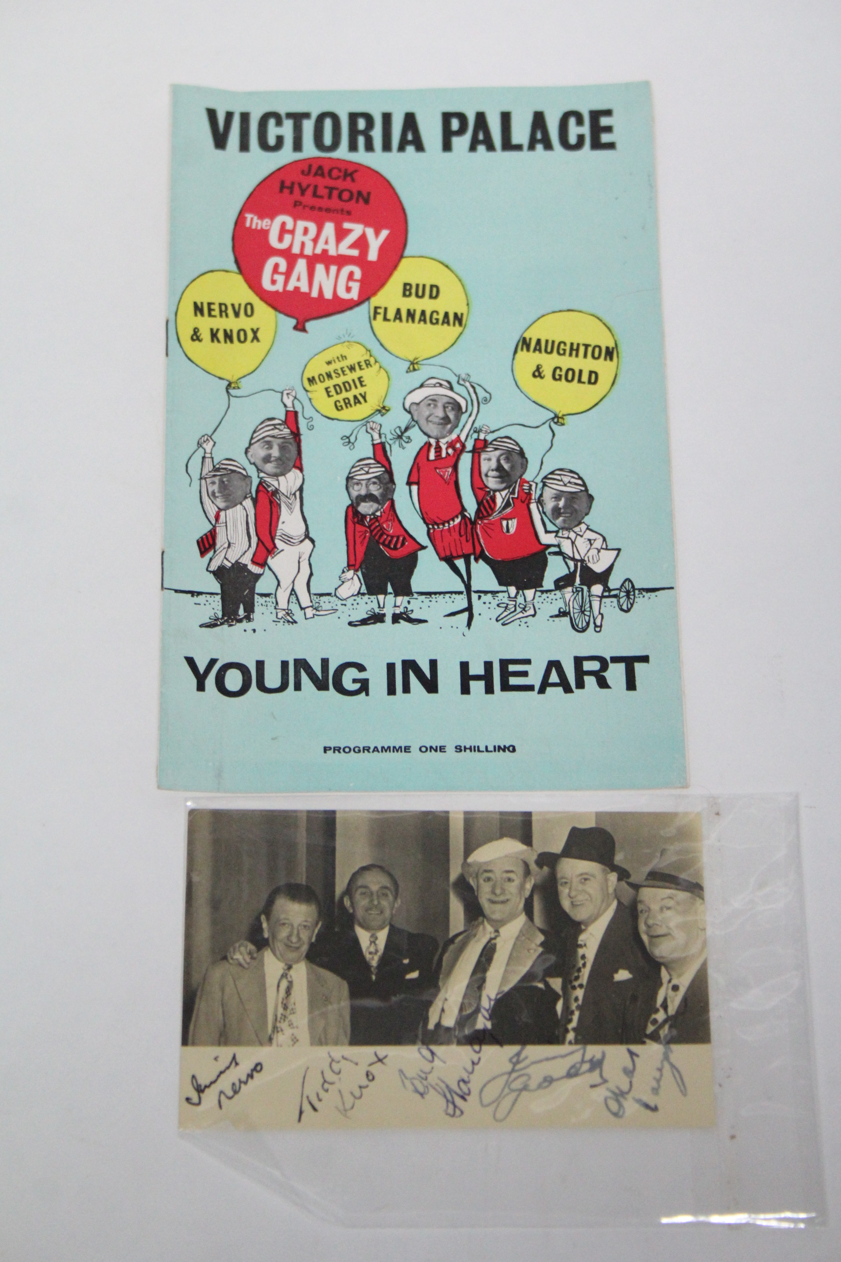 A 1960’s Victoria Palace programme Jack Hylton Presents The Crazy Gang in “Young At Heart”; & a - Image 2 of 2