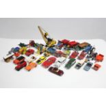 Approximately thirty various scale models by Corgi, Dinky, & others, all un-boxed.