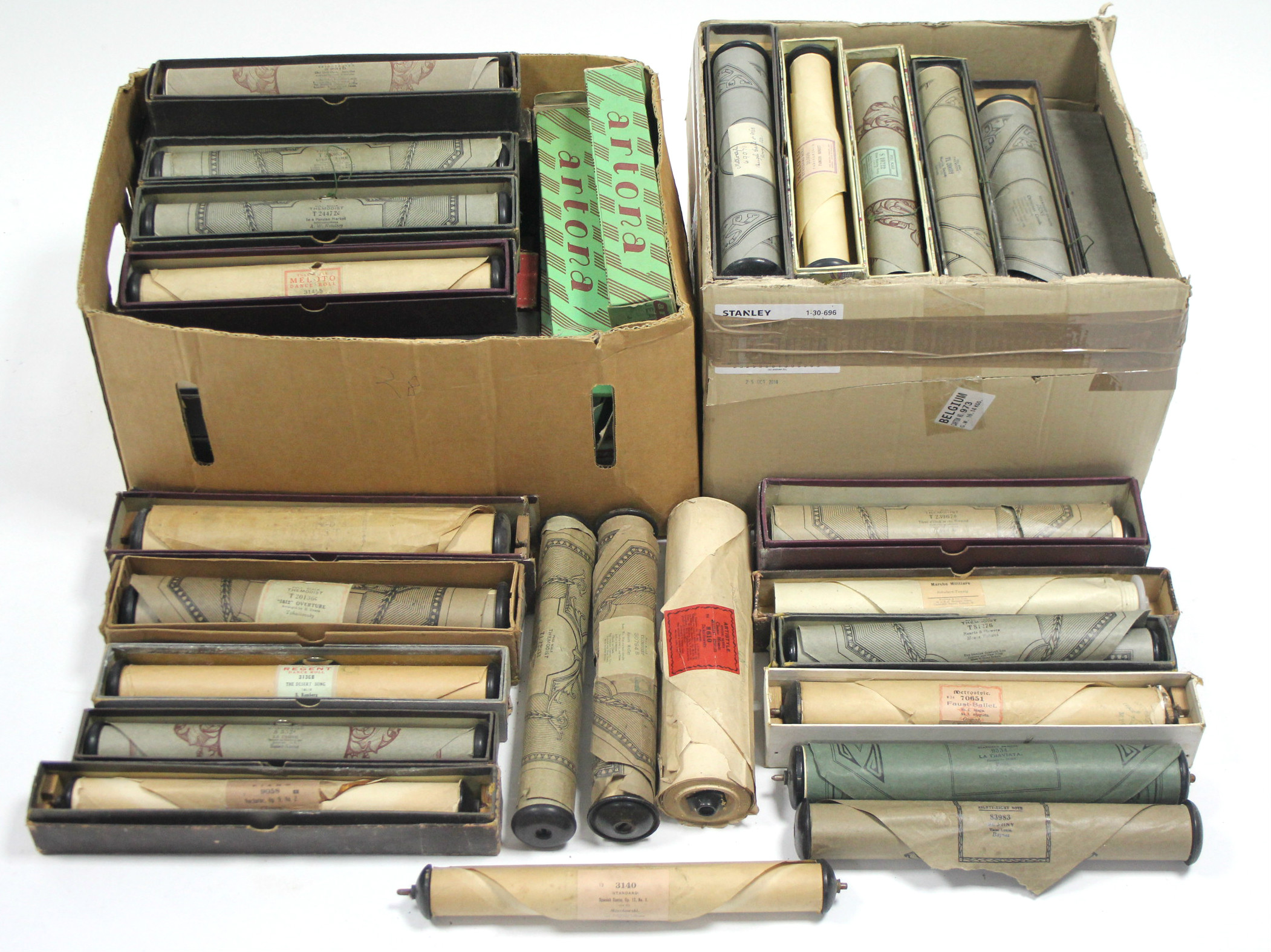 Approximately sixty various pianola rolls, boxed & un-boxed. - Image 2 of 6