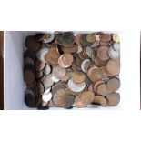 A quantity of British & foreign coins.