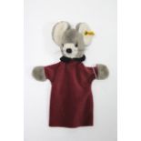 A Steiff mouse hand puppet, unboxed.