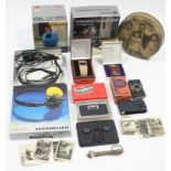 An Ensign “Midget” camera with case & box; A National Panasonic “Pana Pet 70” transistor radio;
