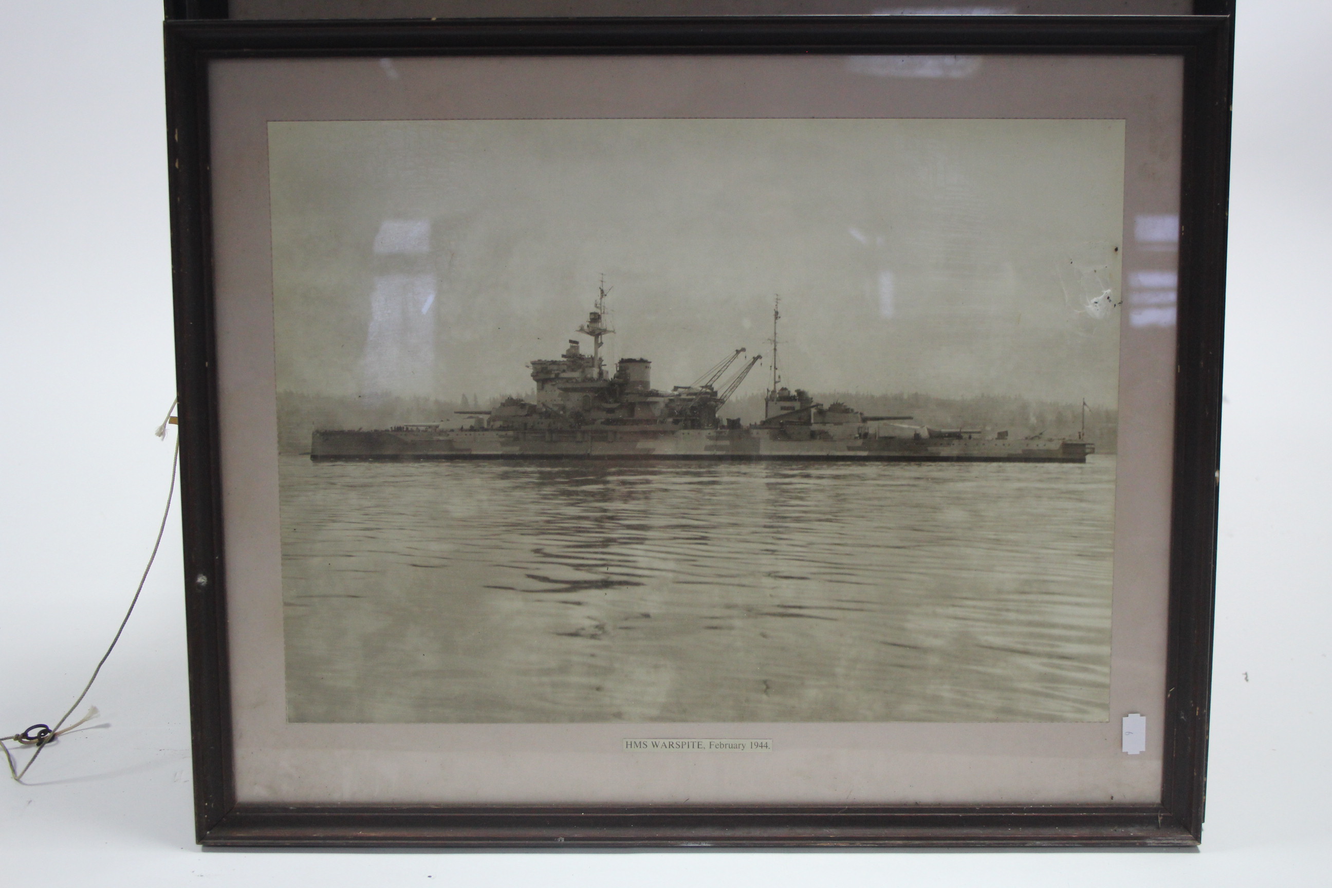 NINE VAIROUS BLACK & WHITE & SEPIA LARGE FORMAT PHOTOGRAPHS OF BRITISH WARSHIPS & SUBMARINES ( - Image 5 of 9