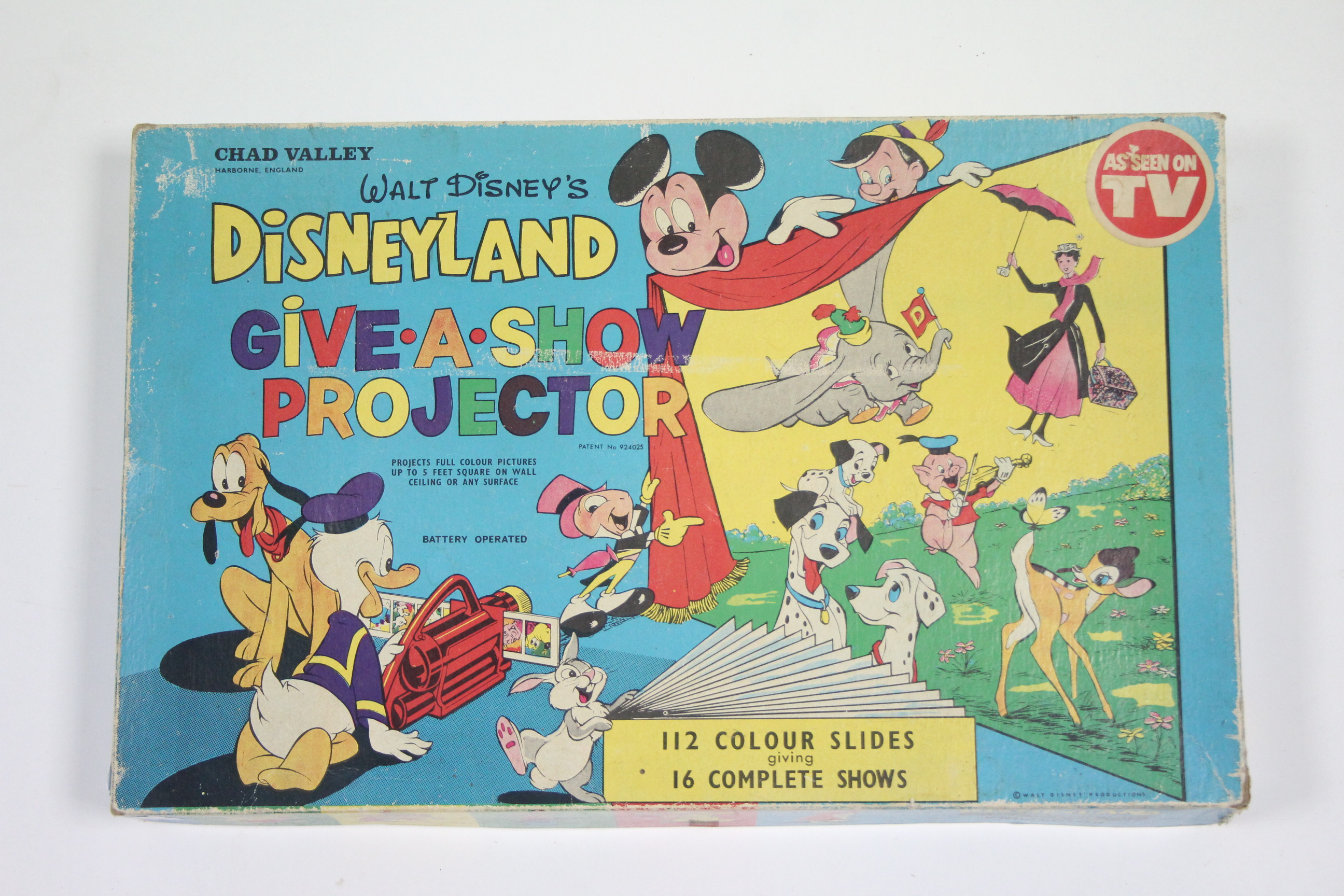 A Chad Valley Walt Disney “Disneyland” Give-A-Show projector, boxed