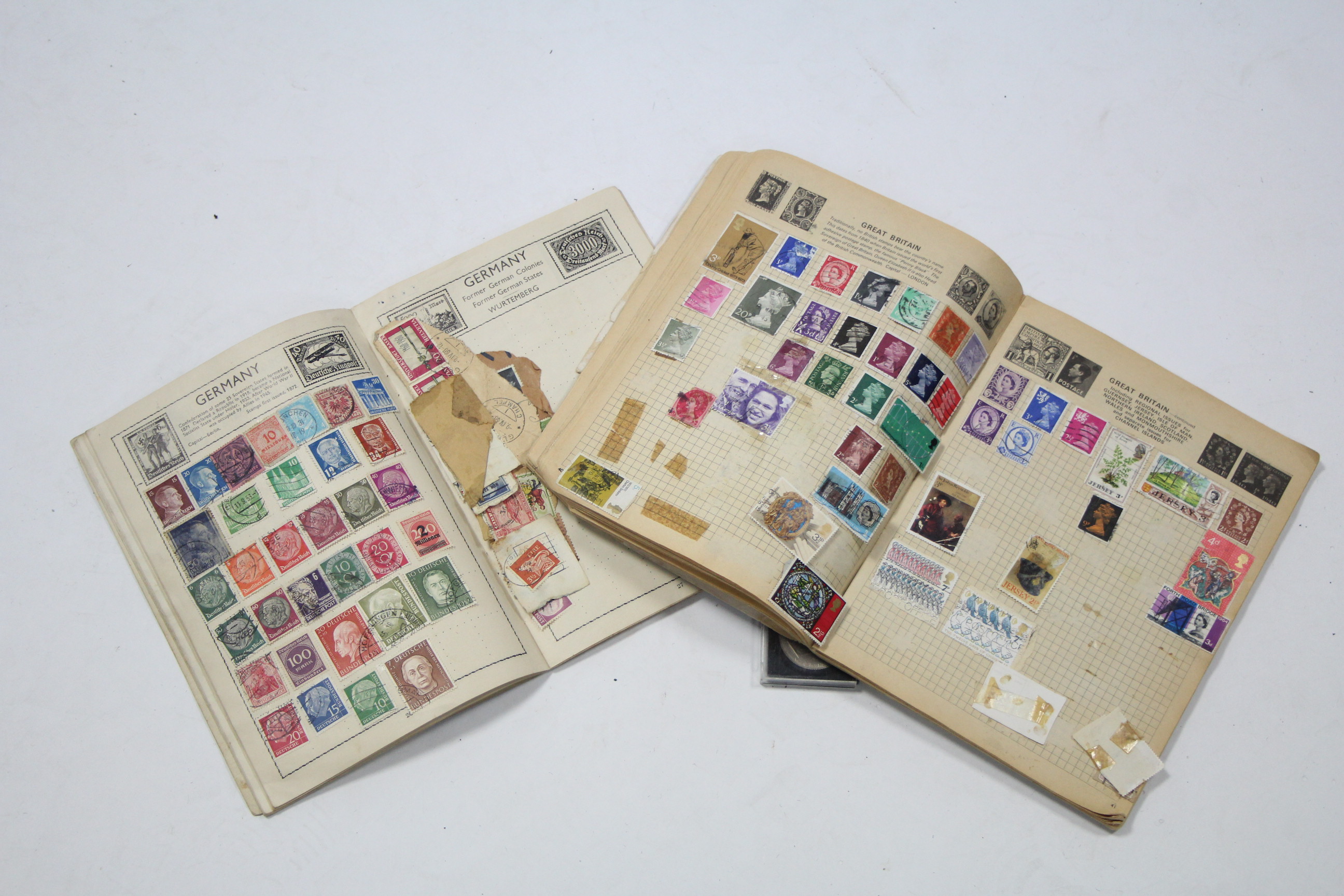Various British & foreign stamps contained in two albums; & ten various commemorative Crowns. - Image 2 of 2