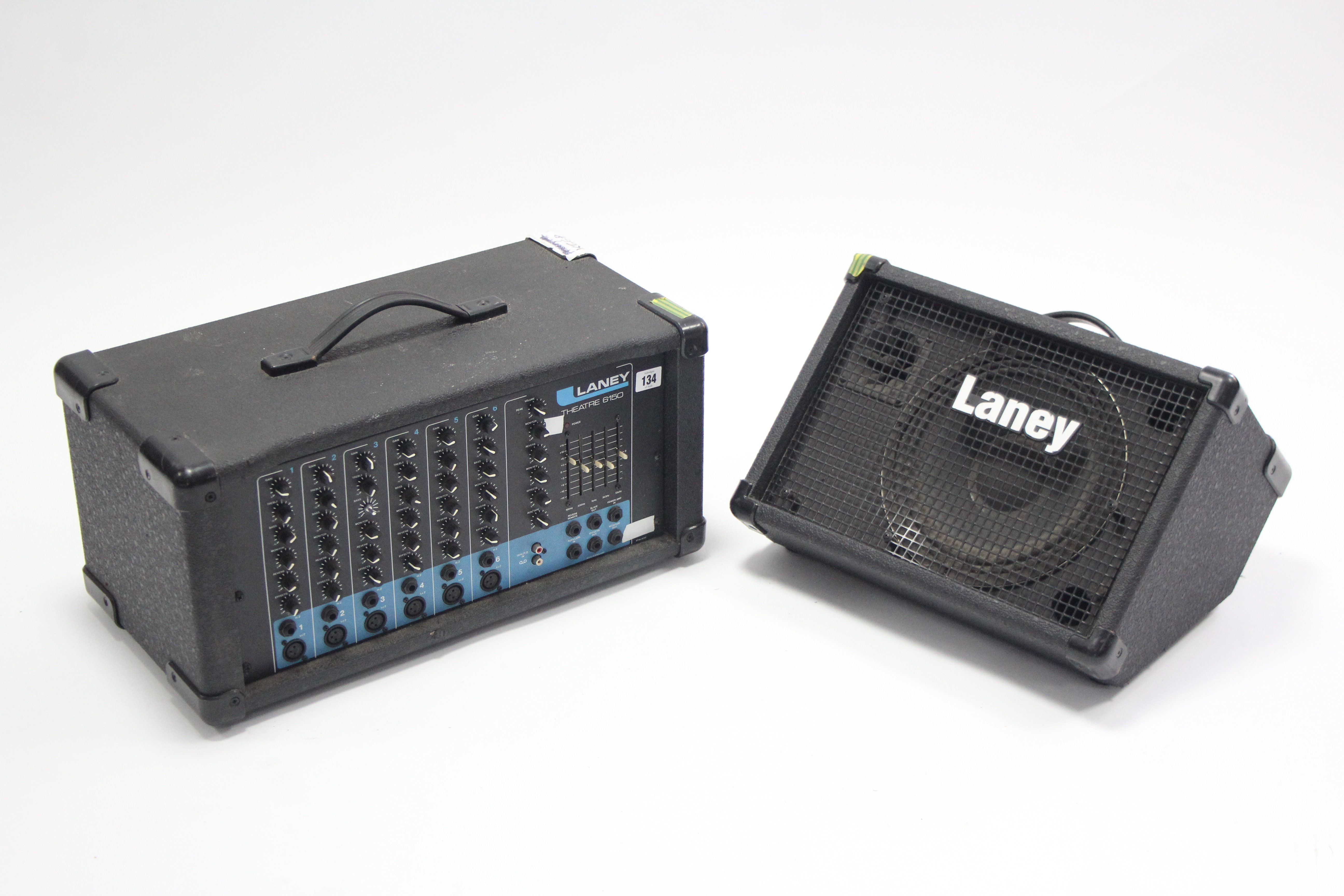 A Laney “Theatre 6150” amplifier; & another Laney amplifier.