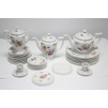 A Rosenthal floral decorated twenty-five piece part tea service.