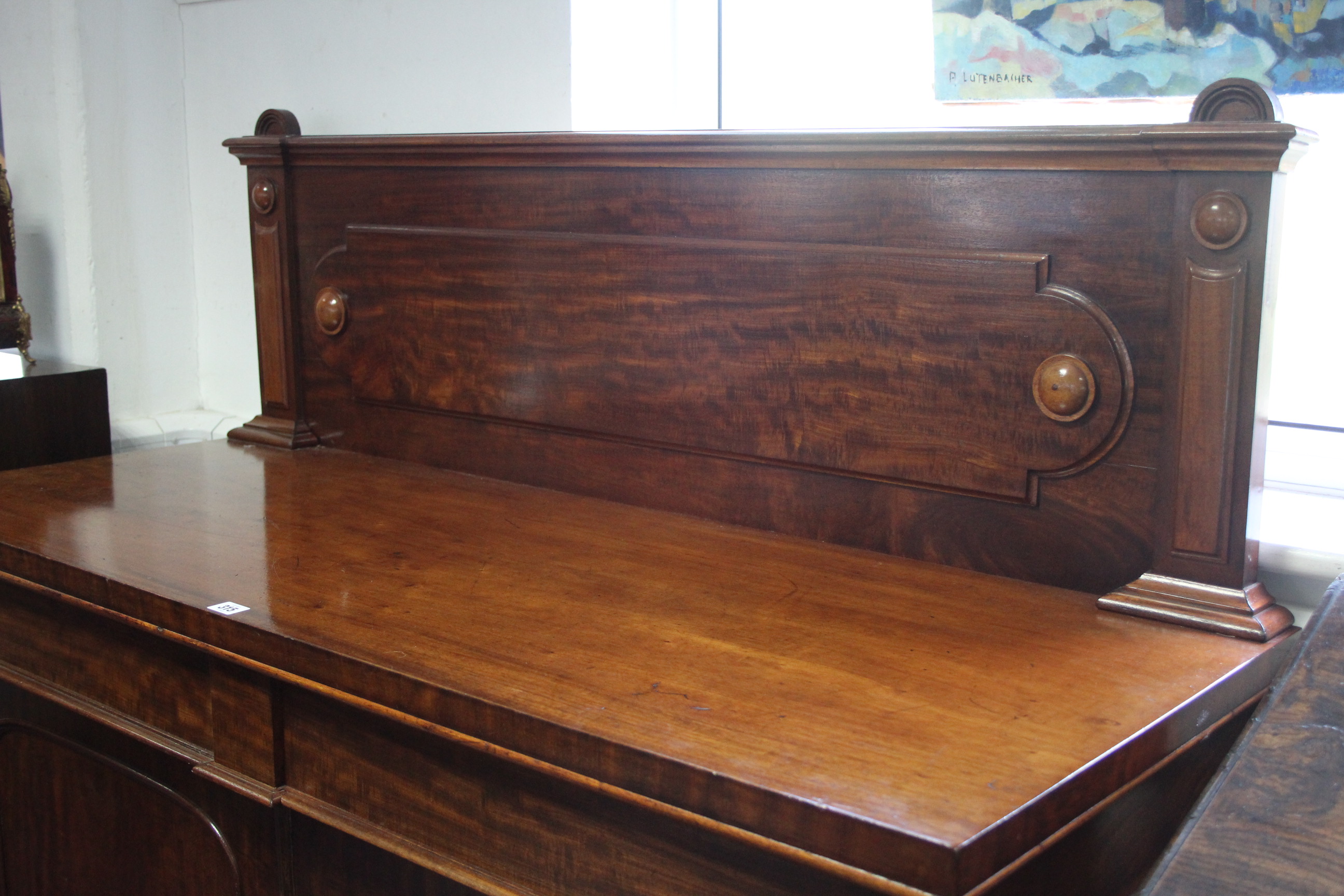 A mid-Victorian mahogany chiffonier, the raised back with applied mouldings, fitted two frieze - Image 2 of 3