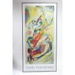 A large coloured print advertising “Vasily Kandinsky of The Museum of Modern Art, New York”, 63½”