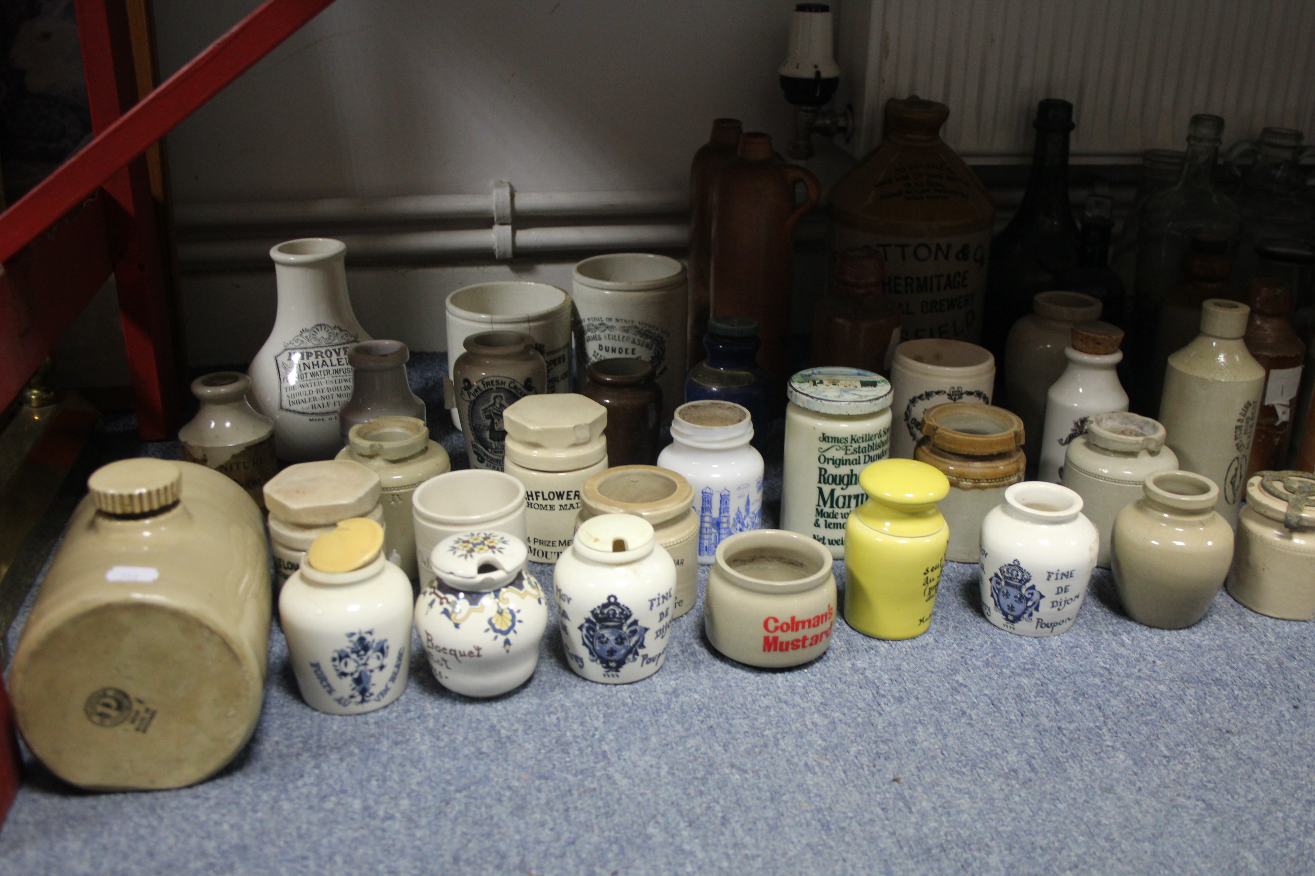 A collection of assorted stoneware bottles & jars, glass bottles, etc. - Image 3 of 4
