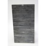A grey marble slab 34” x 17¾”; a mahogany drop-leaf wall shelf; & various tools.